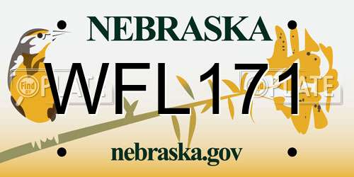 WFL171 Nebraska License Plate