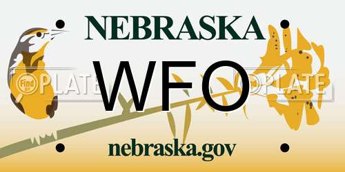 WFO Nebraska License Plate