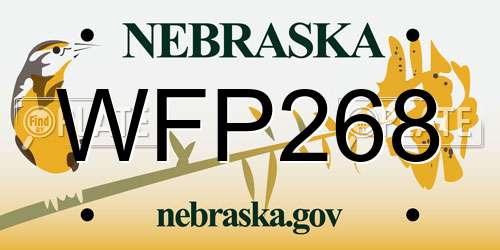 WFP268 Nebraska License Plate