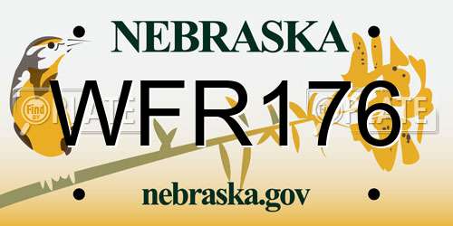 WFR176 Nebraska License Plate