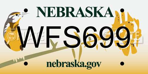 WFS699 Nebraska License Plate