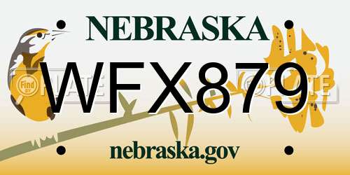 WFX879 Nebraska License Plate