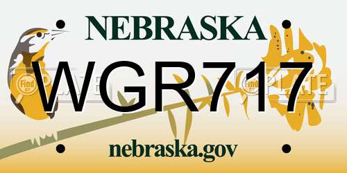 WGR717 Nebraska License Plate
