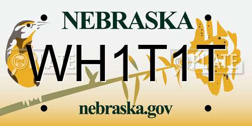 WH1T1T Nebraska License Plate