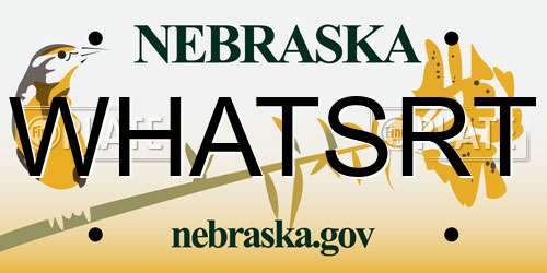 WHATSRT Nebraska License Plate