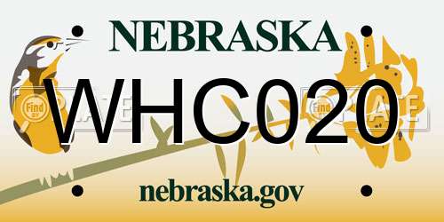 WHC020 Nebraska License Plate