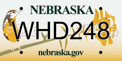 WHD248 Nebraska License Plate