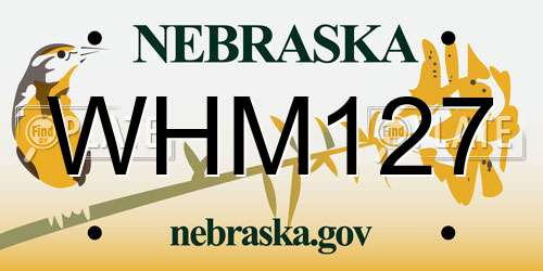 WHM127 Nebraska License Plate