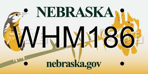 WHM186 Nebraska License Plate