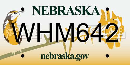 WHM642 Nebraska License Plate