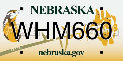 WHM660 Nebraska License Plate