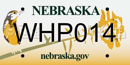 WHP014 Nebraska License Plate