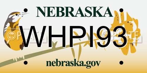 WHPI93 Nebraska License Plate