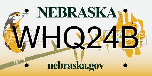 WHQ24B Nebraska License Plate