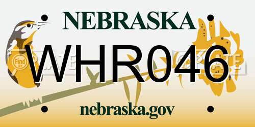WHR046 Nebraska License Plate