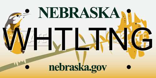 WHTLTNG Nebraska License Plate