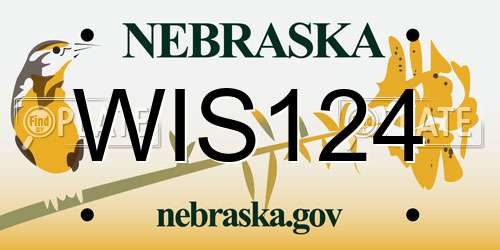 WIS124 Nebraska License Plate