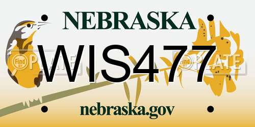 WIS477 Nebraska License Plate