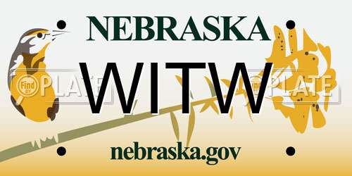 WITW Nebraska License Plate