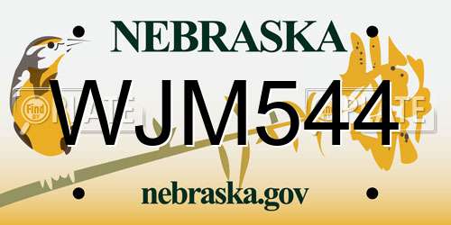 WJM544 Nebraska License Plate