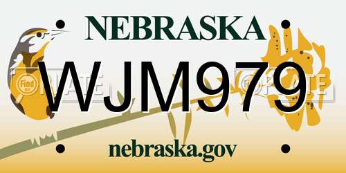 WJM979 Nebraska License Plate