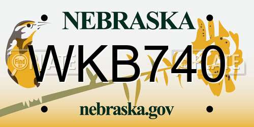 WKB740 Nebraska License Plate