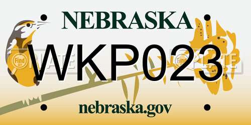 WKP023 Nebraska License Plate