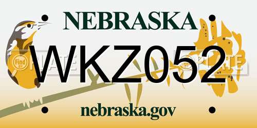 WKZ052 Nebraska License Plate