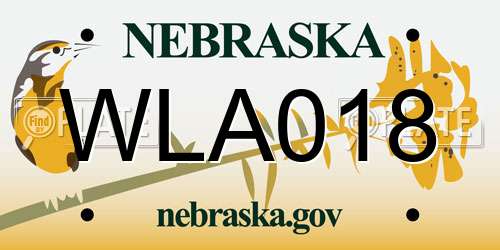 WLA018 Nebraska License Plate