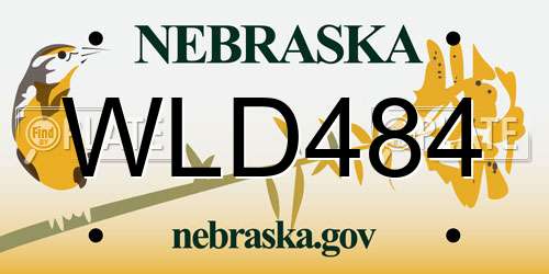 WLD484 Nebraska License Plate