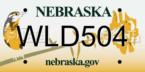 WLD504 Nebraska License Plate