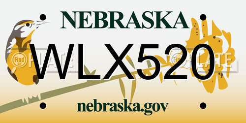 WLX520 Nebraska License Plate