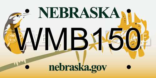 WMB150 Nebraska License Plate