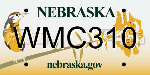 WMC310 Nebraska License Plate