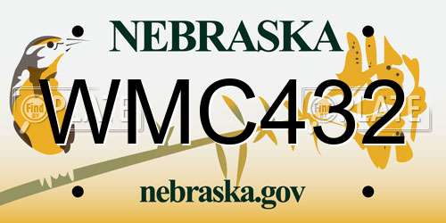 WMC432 Nebraska License Plate