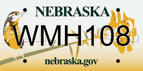 WMH108 Nebraska License Plate