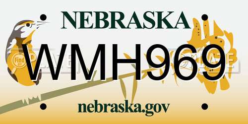 WMH969 Nebraska License Plate