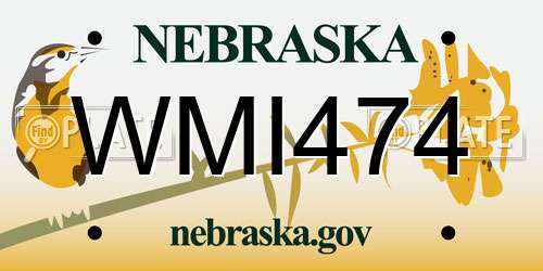 WMI474 Nebraska License Plate