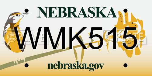 WMK515 Nebraska License Plate