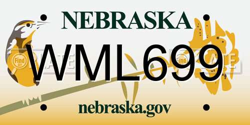 WML699 Nebraska License Plate