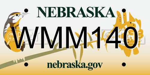WMM140 Nebraska License Plate