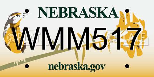 WMM517 Nebraska License Plate