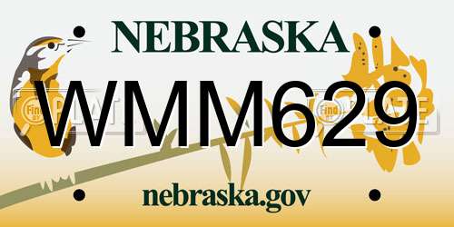 WMM629 Nebraska License Plate