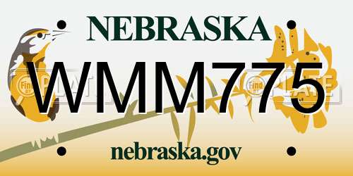 WMM775 Nebraska License Plate