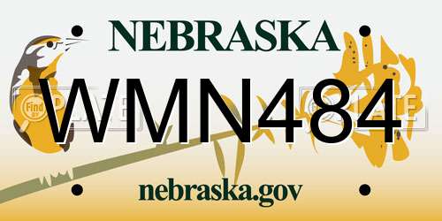 WMN484 Nebraska License Plate