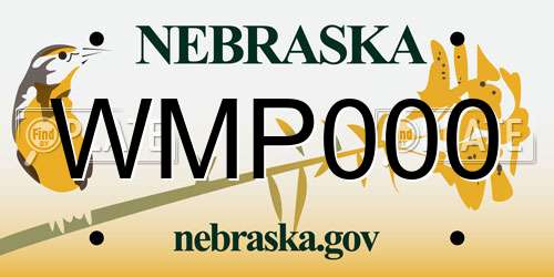 WMP000 Nebraska License Plate
