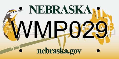 WMP029 Nebraska License Plate