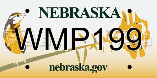 WMP199 Nebraska License Plate