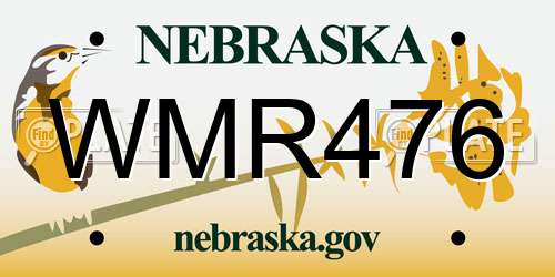 WMR476 Nebraska License Plate