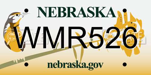 WMR526 Nebraska License Plate